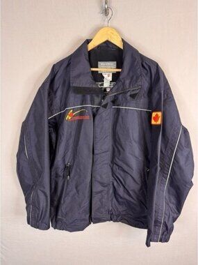 Descente Canadian Alpine Ski Team Board Wear Jacket Navy Blue Mens Large